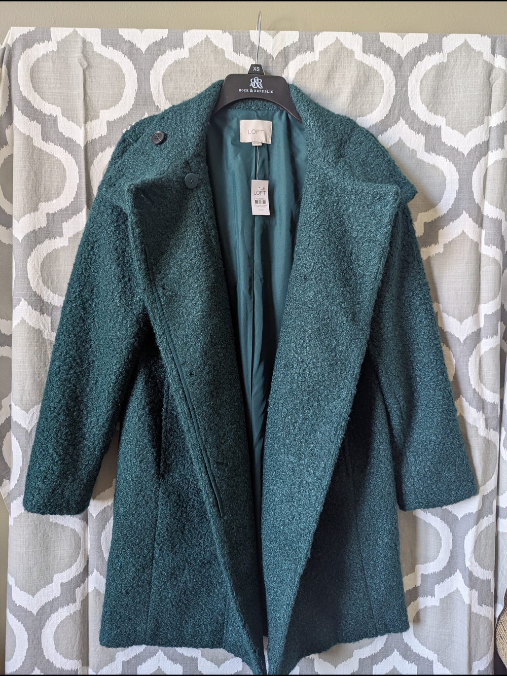 LOFT Teal Teddy Coat